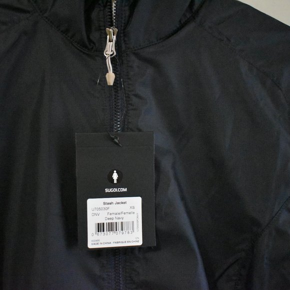 NWT SUGOi Stash Wind & Water Resistant Jacket Wm's XS Black Zip Closure - Picture 4 of 15